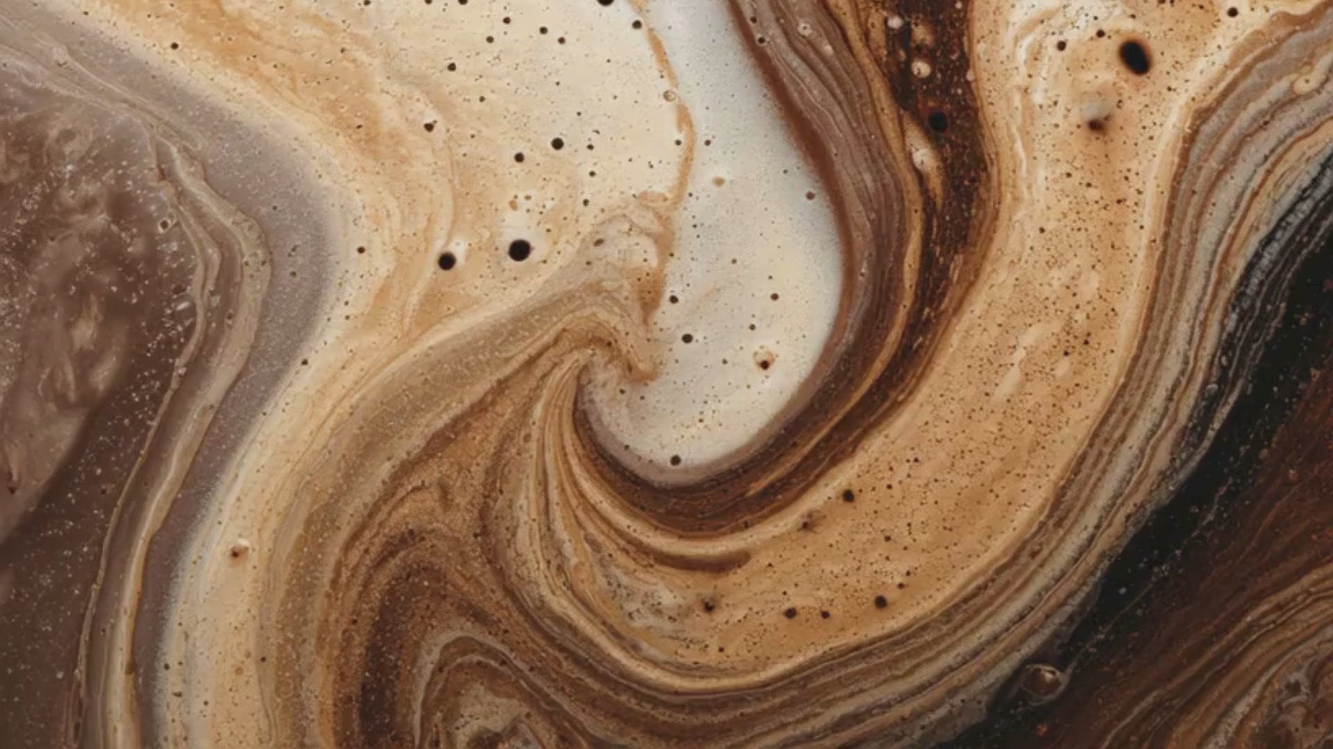 Video of swirling latte