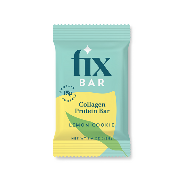 Collagen Protein Bar | Lemon Cookie (box of 6) - Fix Bar