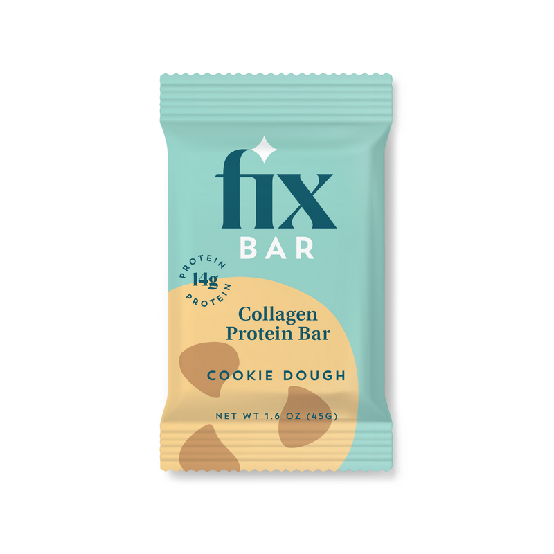 Collagen Protein Bar | Cookie Dough (box of 6) - Fix Bar
