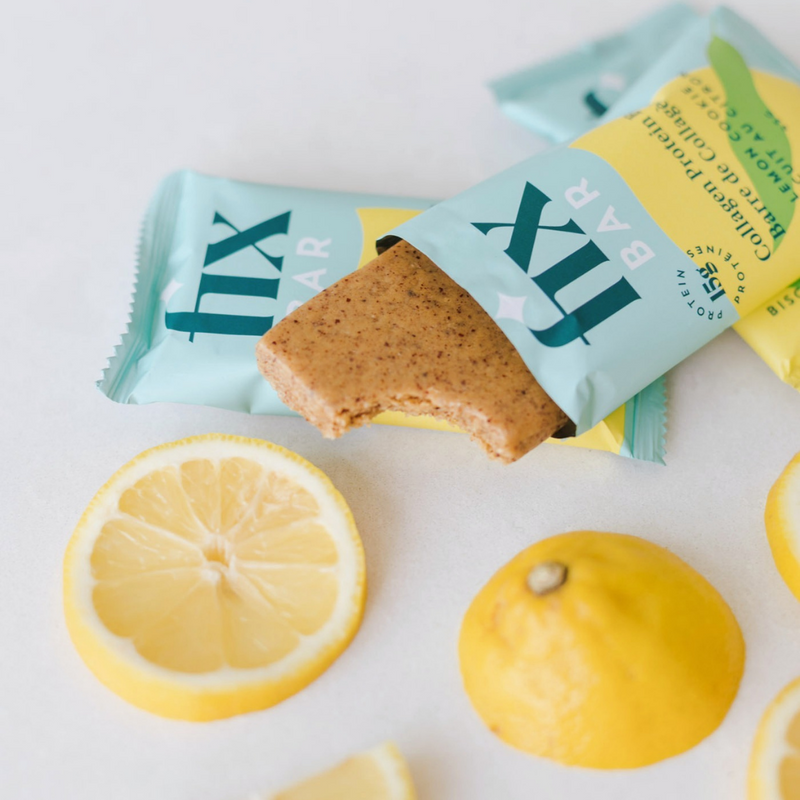 Collagen Protein Bar | Lemon Cookie (box of 6) - Fix Snacks